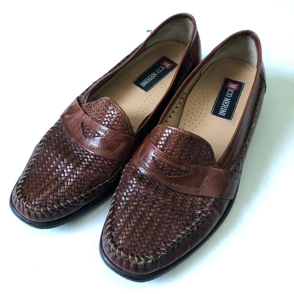 woven leather moccasins
